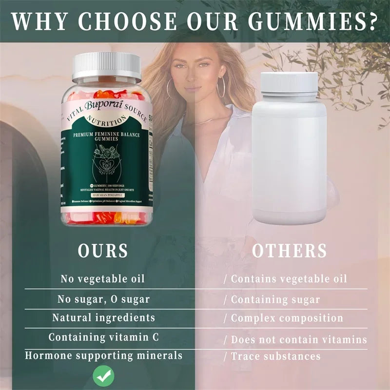 Premium Feminine Balance Gummies - Protecting Women'S Vaginal Health, Supports PH Balance Supplement