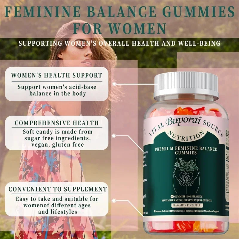 Premium Feminine Balance Gummies - Protecting Women'S Vaginal Health, Supports PH Balance Supplement