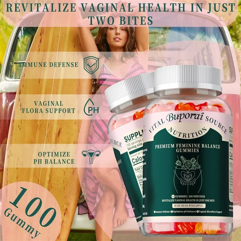 Premium Feminine Balance Gummies - Protecting Women'S Vaginal Health, Supports PH Balance Supplement