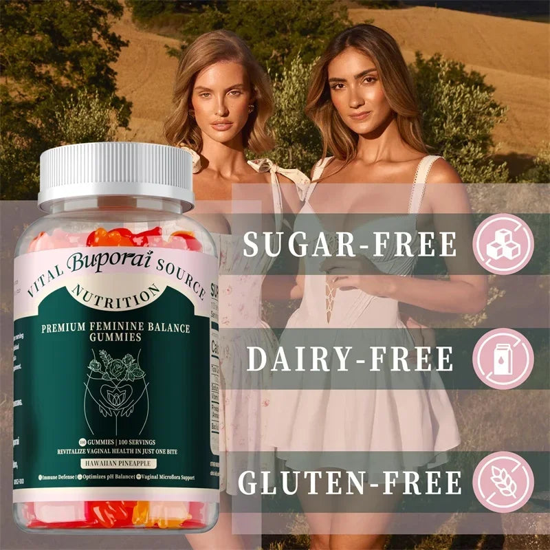 Premium Feminine Balance Gummies - Protecting Women'S Vaginal Health, Supports PH Balance Supplement